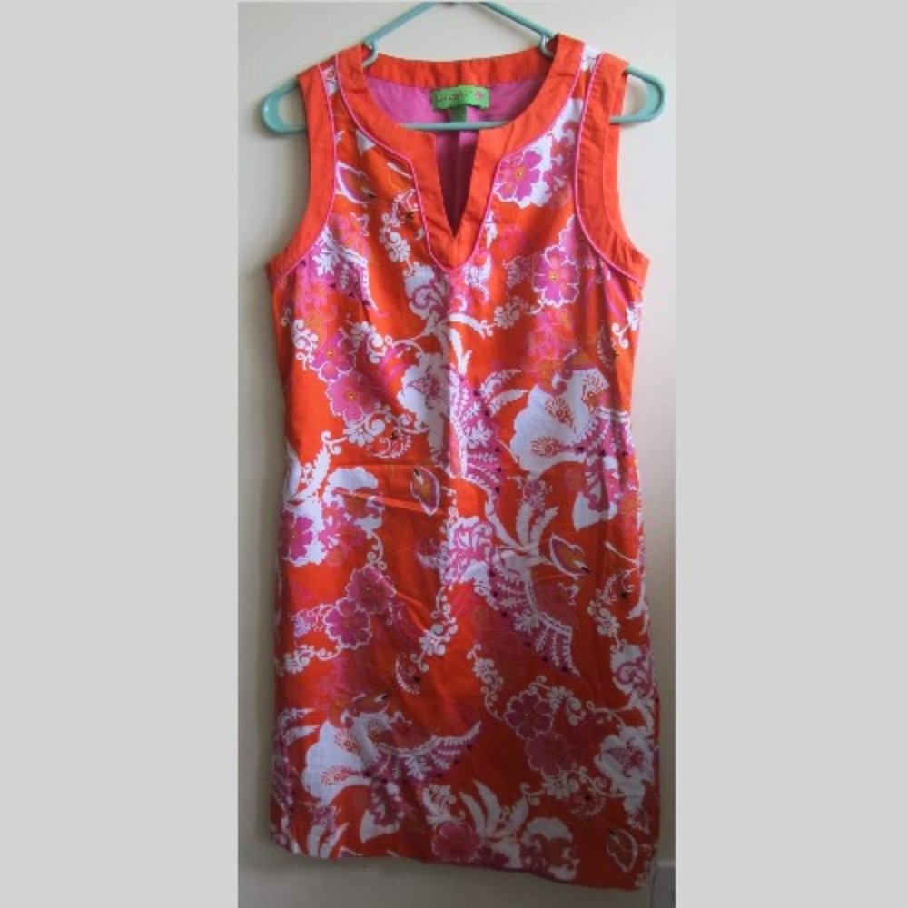 Orange Floral Boteh Pattern Sundress